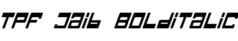 TPF Jaib BoldItalic font preview