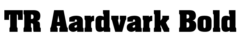 TR Aardvark Bold font preview
