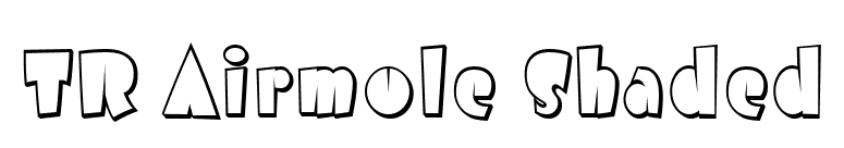 TR Airmole Shaded font preview