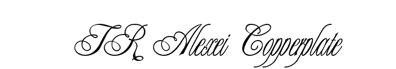 TR Alexei Copperplate font preview