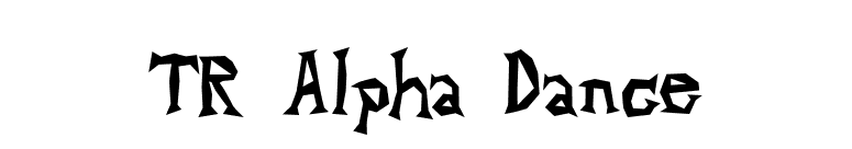 TR Alpha Dance font preview