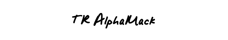 TR AlphaMack font preview