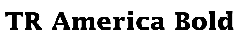 TR America Bold font preview