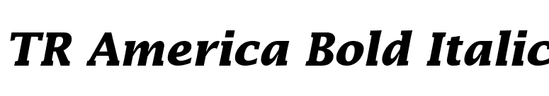 TR America Bold Italic font preview