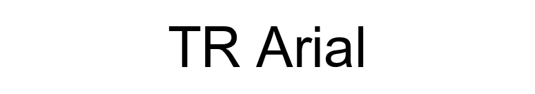 TR Arial font preview