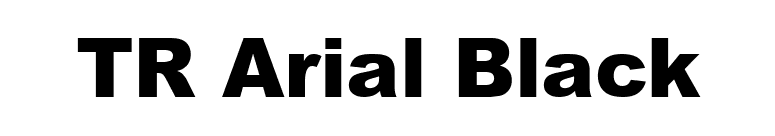 TR Arial Black font preview