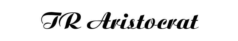 TR Aristocrat font preview