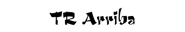 TR Arriba font preview