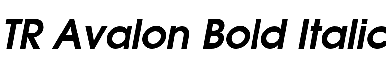 TR Avalon Bold Italic font preview