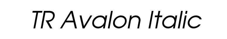TR Avalon Italic font preview