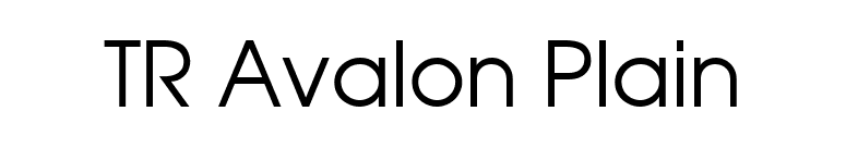TR Avalon Plain font preview