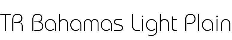 TR Bahamas Light Plain font preview