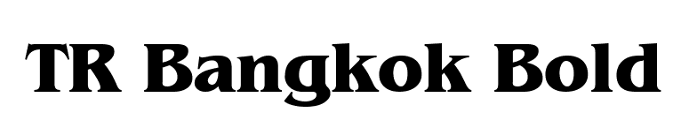 TR Bangkok Bold font preview
