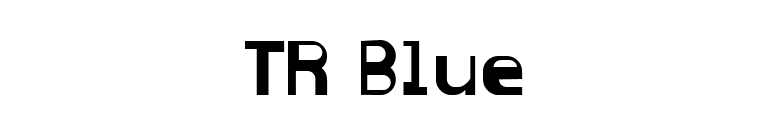 TR Blue font preview