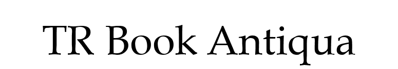 TR Book Antiqua font preview