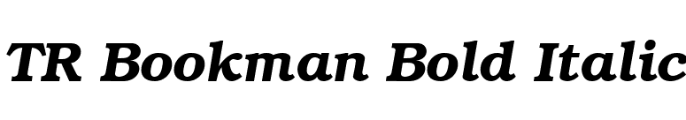 TR Bookman Bold Italic font preview