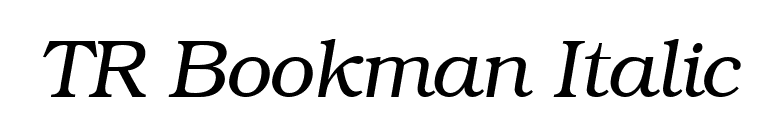 TR Bookman Italic font preview