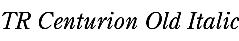 TR Centurion Old Italic font preview