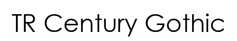 TR Century Gothic font preview