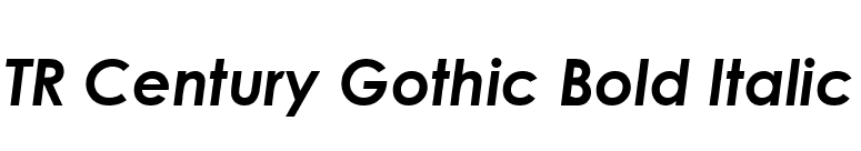 TR Century Gothic Bold Italic font preview