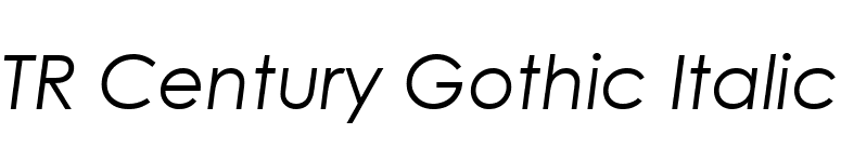TR Century Gothic Italic font preview