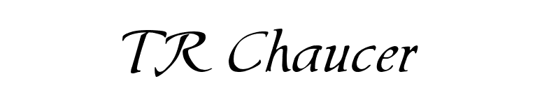 TR Chaucer font preview