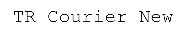TR Courier New font preview