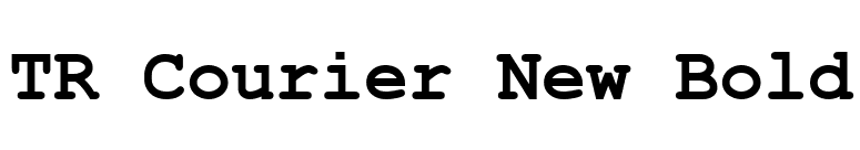 TR Courier New Bold font preview