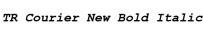 TR Courier New Bold Italic font preview