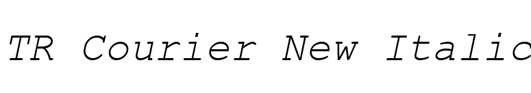 TR Courier New Italic font preview
