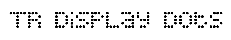 TR Display Dots font preview