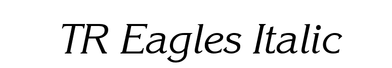 TR Eagles Italic font preview