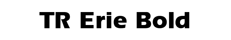 TR Erie Bold font preview