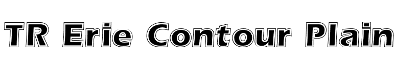 TR Erie Contour Plain font preview