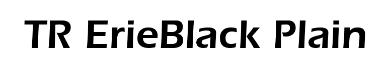 TR ErieBlack Plain font preview