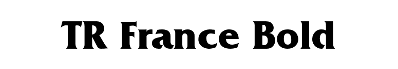 TR France Bold font preview
