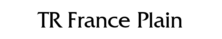 TR France Plain font preview