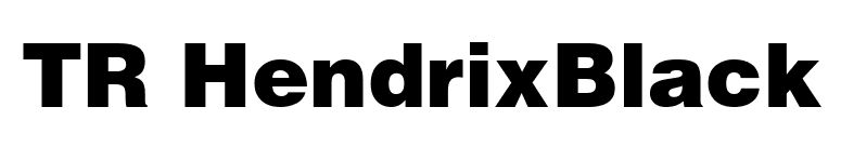 TR HendrixBlack font preview