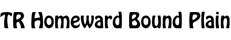 TR Homeward Bound Plain font preview