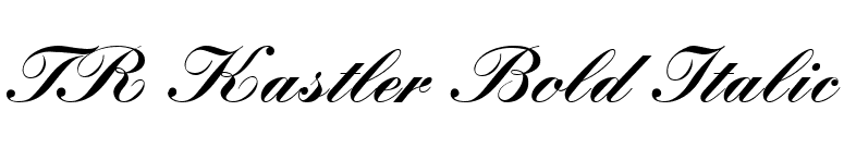 TR Kastler Bold Italic font preview