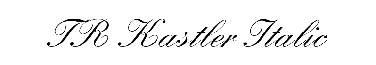 TR Kastler Italic font preview