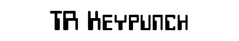 TR Keypunch font preview