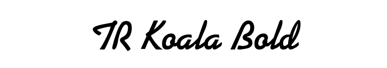TR Koala Bold font preview