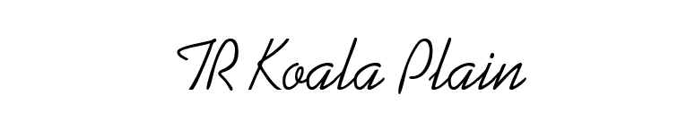 TR Koala Plain font preview
