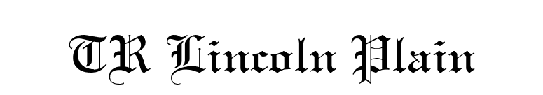 TR Lincoln Plain font preview