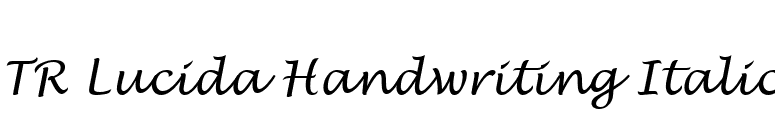 TR Lucida Handwriting Italic font preview
