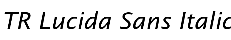TR Lucida Sans Italic font preview