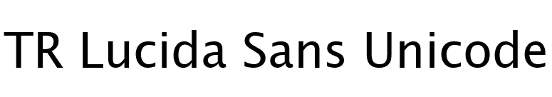 TR Lucida Sans Unicode font preview