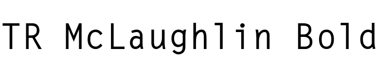TR McLaughlin Bold font preview