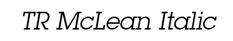 TR McLean Italic font preview